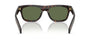 Prada PR B12S 17N20G square sunglasses for men in full rim acetate, with havana frame, and green lenses. 55mm in lens size, 19mm in bridge size, and 145mm in temple length.