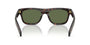 Prada PR B12S 17N20G square sunglasses for men in full rim acetate, with havana frame, and green lenses. 55mm in lens size, 19mm in bridge size, and 145mm in temple length.