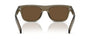 Prada PR B12S 18T70F square sunglasses for men in full rim acetate, with transparent brown frame, and dark brown lenses. 55mm in lens size, 19mm in bridge size, and 145mm in temple length.