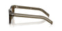 Prada PR B12S 18T70F square sunglasses for men in full rim acetate, with transparent brown frame, and dark brown lenses. 55mm in lens size, 19mm in bridge size, and 145mm in temple length.