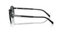 Prada PR B51S 1AB5Z1 oval sunglasses for men in full rim metal, with glossy black frame, and black lenses. 53mm in lens size, 21mm in bridge size, and 145mm in temple length.