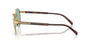 Prada PR B51S 5AK40K oval sunglasses for men in full rim metal, with shiny gold frame, and green lenses. 53mm in lens size, 21mm in bridge size, and 145mm in temple length.