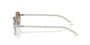 Prada PR B53S 1BC80K oval sunglasses for women in full rim steel, with silver frame, and light yellow with brown lenses. 52mm in lens size, 21mm in bridge size, and 145mm in temple length.