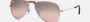 Ray-Ban Junior Aviator Kids RJ9506S 211/7E pilot sunglasses for kids in full rim metal, with polished pink frame, and pink lenses. 52mm in lens size, 14mm in bridge size, and 125mm in temple length.
