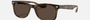 Ray-Ban Junior New Wayfarer Kids RJ9052S 152/73 square sunglasses for kids in full rim injected, with polished havana frame, and dark brown lenses. 47mm in lens size, 15mm in bridge size, and 125mm in temple length.