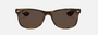 Ray-Ban Junior New Wayfarer Kids RJ9052S 152/73 square sunglasses for kids in full rim injected, with polished havana frame, and dark brown lenses. 47mm in lens size, 15mm in bridge size, and 125mm in temple length.
