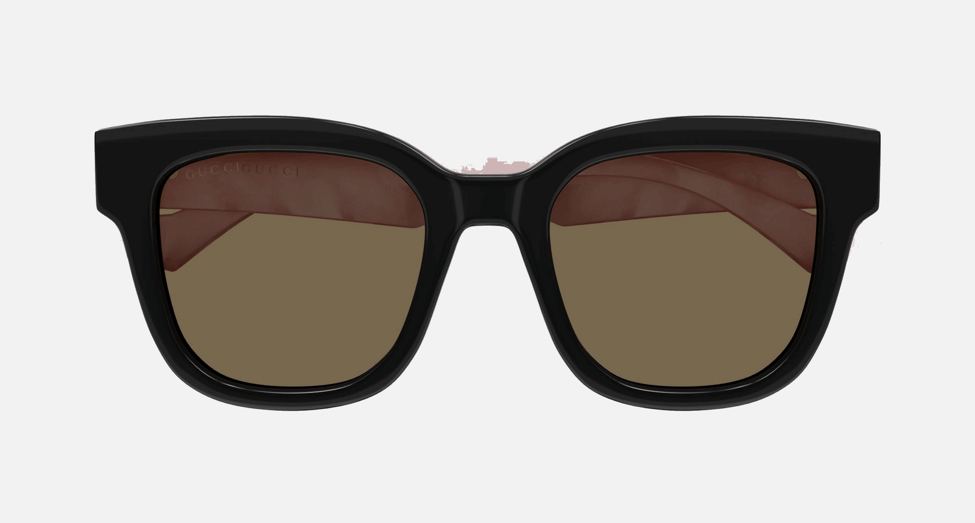 Gucci GG0998S 005 women's full rim square sunglasses in a pink acetate frame with brown lenses. Features a 52 mm lens size, 21 mm bridge size, and 145 mm temple length. Available in Dubai, UAE.