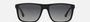 Emporio Armani EA 4033 5229T3 square sunglasses for men in full rim plastic, with rubber black grey frame, and grey gradient lenses. 56mm in lens size, 17mm in bridge size, and 140mm in temple length.