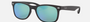 Ray-Ban Junior New Wayfarer Kids RJ9052S 100S55 square sunglasses for kids in full rim injected, with matte black frame, and blue lenses. 47mm in lens size, 15mm in bridge size, and 125mm in temple length.