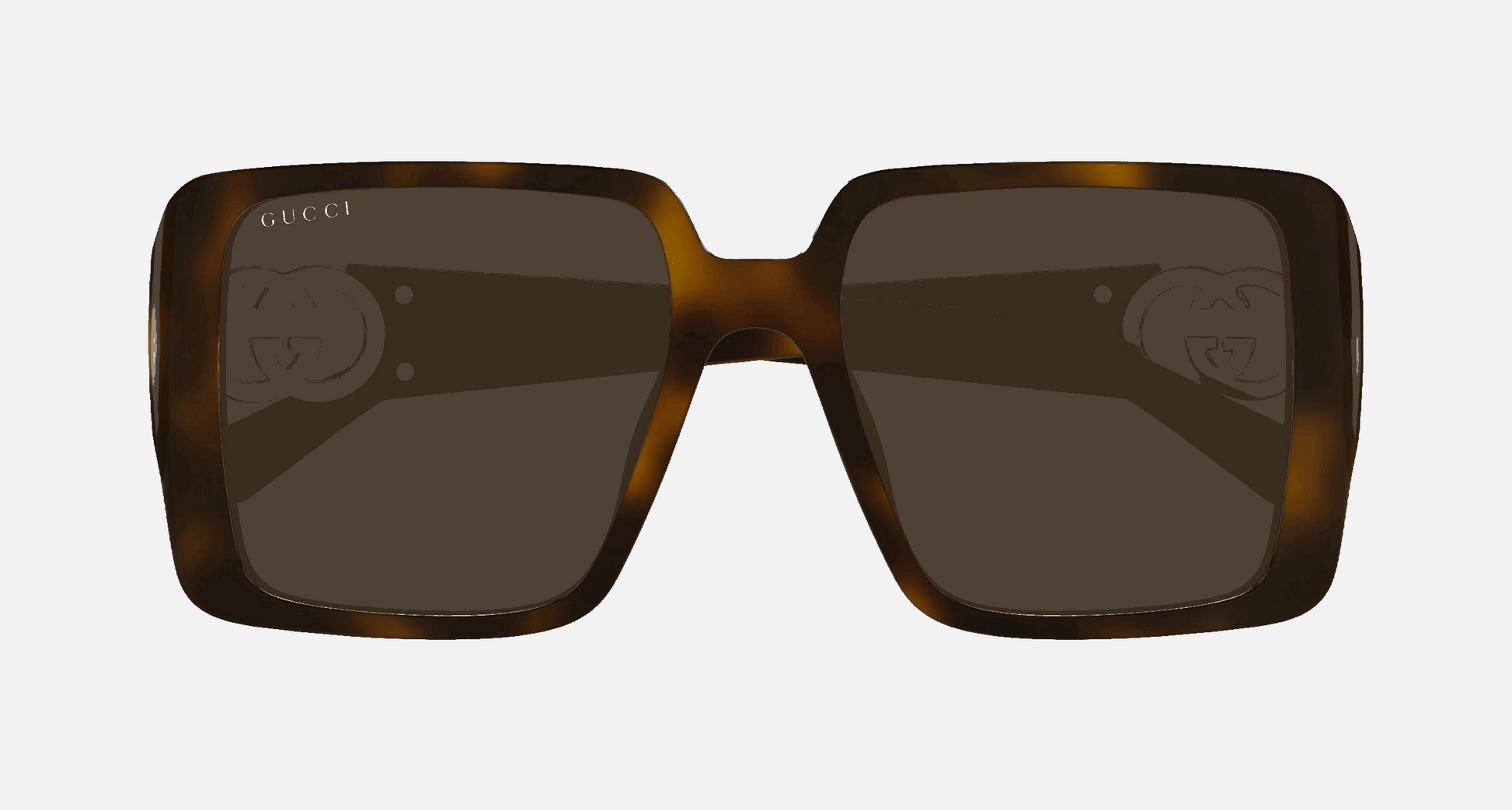 Gucci GG1692S 002  women's full rim square sunglasses in havana frame and brown lenses, with 54mm lens size, 18mm bridge size, and 135mm temple size. Available in Dubai, UAE.