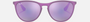 Ray-Ban Junior Erika Kids RJ9060S 70084V phantos sunglasses for kids in full rim injected, with matte violet fluo frame, and grey /violet lenses. 50mm in lens size, 15mm in bridge size, and 130mm in temple length.