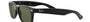 Ray-Ban New Wayfarer RB2132 901 square sunglasses for unisex in full rim plastic, with black frame, and green lenses. 52mm in lens size, 18mm in bridge size, and 145mm in temple length.