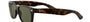 Ray-Ban New Wayfarer RB2132 902 square sunglasses for unisex in full rim plastic, with havana frame, and green lenses. 52mm in lens size, 18mm in bridge size, and 145mm in temple length.