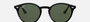 Ray-Ban RB2180 601/71 round sunglasses for unisex in full rim plastic, with black frame, and dark green lenses. 49mm in lens size, 21mm in bridge size, and 145mm in temple length.
