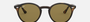 Ray-Ban RB2180 710/73 round sunglasses for unisex in full rim plastic, with light havana frame, and brown lenses. 51mm in lens size, 21mm in bridge size, and 150mm in temple length.