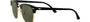 Ray-Ban Clubmaster Classic RB3016 W0365 square sunglasses for unisex in full rim plastic, with black on gold frame, and green lenses. 51mm in lens size, 21mm in bridge size, and 140mm in temple length.