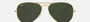 Ray-Ban Aviator Classic RB3025 001 aviator sunglasses for unisex in full rim metal, with gold frame, and green lenses. 62mm in lens size, 14mm in bridge size, and 140mm in temple length.