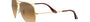 Ray-Ban Aviator Gradient RB3025 001/51 aviator sunglasses for unisex in full rim metal, with gold frame, and light brown lenses. 58mm in lens size, 14mm in bridge size, and 135mm in temple length.