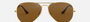 Ray-Ban Aviator Classic RB3025 001/57 aviator sunglasses for unisex in full rim metal, with gold frame, and brown lenses. 58mm in lens size, 14mm in bridge size, and 140mm in temple length.
