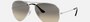 Ray-Ban Aviator Gradient RB3025 003/32 aviator sunglasses for unisex in full rim metal, with silver frame, and grey gradient lenses. 55mm in lens size, 14mm in bridge size, and 135mm in temple length.