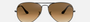 Ray-Ban Aviator Gradient RB3025 004/51 aviator sunglasses for unisex in full rim metal, with gunmetal frame, and light brown gradient lenses. 58mm in lens size, 14mm in bridge size, and 145mm in temple length.