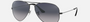 Ray-Ban Aviator Gradient RB3025 004/78 aviator gradient sunglasses for unisex in full rim metal, with gunmetal frame, and blue/grey lenses. 55mm in lens size, 14mm in bridge size, and 140mm in temple length.
