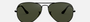 Ray-Ban Aviator Classic RB3025 L2823 aviator sunglasses for unisex in full rim metal, with black frame, and green lenses. 58mm in lens size, 14mm in bridge size, and 135mm in temple length.