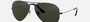 Ray-Ban Aviator Classic RB3025 W0879 aviator sunglasses for unisex in full rim metal, with gunmetal frame, and green lenses. 58mm in lens size, 14mm in bridge size, and 135mm in temple length.
