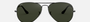 Ray-Ban Aviator Classic RB3025 W0879 aviator sunglasses for unisex in full rim metal, with gunmetal frame, and green lenses. 58mm in lens size, 14mm in bridge size, and 135mm in temple length.