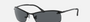 Ray-Ban RB3183 002/81 rectangular sunglasses for men in semi-rimless metal, with black frame, and dark grey lenses. 63mm in lens size, 15mm in bridge size, and 125mm in temple length.