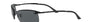 Ray-Ban RB3183 002/81 rectangular sunglasses for men in semi-rimless metal, with black frame, and dark grey lenses. 63mm in lens size, 15mm in bridge size, and 125mm in temple length.
