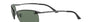 Ray-Ban RB3183 004/71 rectangular sunglasses for men in semi-rimless metal, with gunmetal frame, and dark green lenses. 63mm in lens size, 15mm in bridge size, and 125mm in temple length.