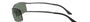 Ray-Ban RB3183 004/71 rectangular sunglasses for men in semi-rimless metal, with gunmetal frame, and dark green lenses. 63mm in lens size, 15mm in bridge size, and 125mm in temple length.