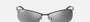 Ray-Ban RB3183 004/82 rectangular sunglasses for men in semi-rimless metal, with gunmetal frame, and silver mirror lenses. 63mm in lens size, 15mm in bridge size, and 125mm in temple length.