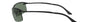 Ray-Ban RB3183 006/71 rectangular sunglasses for men in semi-rimless metal, with matte black frame, and green lenses. 63mm in lens size, 15mm in bridge size, and 125mm in temple length.