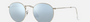 Ray-Ban Round Flash Lenses RB3447 RB3447 019/30 round sunglasses for unisex in full rim metal, with matte silver frame, and silver flash lenses. 50mm in lens size, 21mm in bridge size, and 145mm in temple length.