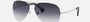 Ray-Ban RB3449 003/8G pilot sunglasses for unisex in semi-rimless metal, with silver frame, and grey gradient lenses. 59mm in lens size, 14mm in bridge size, and 135mm in temple length.