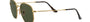 Ray-Ban Hexagonal Flat Lenses RB3548N 001 hexagonal sunglasses for unisex in full rim metal, with gold frame, and green lenses. 54mm in lens size, 21mm in bridge size, and 145mm in temple length.