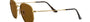 Ray-Ban Hexagonal Flat Lenses RB3548N 001/57 hexagonal sunglasses for unisex in full rim metal, with gold frame, and brown lenses. 54mm in lens size, 21mm in bridge size, and 145mm in temple length.