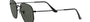 Ray-Ban Hexagonal Flat Lenses RB3548N 002/58 hexagonal sunglasses for unisex in full rim metal, with black frame, and green lenses. 54mm in lens size, 21mm in bridge size, and 145mm in temple length.