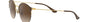 Ray-Ban RB3578 900913 round sunglasses for women in semi-rimless metal, with brown frame, and brown gradient lenses. 50mm in lens size, 22mm in bridge size, and 145mm in temple length.