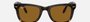 Ray-Ban Wayfarer Folding Classic RB4105 710 square sunglasses for men in full rim plastic, with light havana frame, and brown lenses. 50mm in lens size, 22mm in bridge size, and 140mm in temple length.