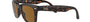 Ray-Ban Wayfarer Folding Classic RB4105 710 square sunglasses for men in full rim plastic, with light havana frame, and brown lenses. 50mm in lens size, 22mm in bridge size, and 140mm in temple length.