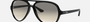 Ray-Ban Cats 5000 Classic RB4125 601/32 pilot sunglasses for men in full rim plastic, with black frame, and light grey gradient lenses. 59mm in lens size, 13mm in bridge size, and 140mm in temple length.