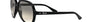 Ray-Ban Cats 5000 Classic RB4125 601/32 pilot sunglasses for men in full rim plastic, with black frame, and light grey gradient lenses. 59mm in lens size, 13mm in bridge size, and 140mm in temple length.