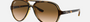 Ray-Ban Cats 5000 Classic RB4125 710/51 pilot sunglasses for men in full rim plastic, with light havana frame, and light brown gradient lenses. 59mm in lens size, 13mm in bridge size, and 140mm in temple length.
