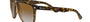 Ray-Ban Boyfriend RB4147 710/51 square sunglasses for men in full rim plastic, with light havana frame, and light brown gradient lenses. 60mm in lens size, 15mm in bridge size, and 145mm in temple length.