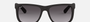 Ray-Ban Justin Classic RB4165 601/8G square sunglasses for men in full rim plastic, with matte rubber black frame, and dark grey lenses. 51mm in lens size, 16mm in bridge size, and 145mm in temple length.