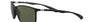 Ray-Ban Liteforce RB4179 601S9A square sunglasses for men in full rim plastic, with matte black frame, and green lenses. 62mm in lens size, 13mm in bridge size, and 140mm in temple length.