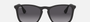 Ray-Ban Chris RB4187 622/8G square sunglasses for men in full rim plastic, with rubber black frame, and light grey gradient dark grey lenses. 54mm in lens size, 18mm in bridge size, and 145mm in temple length.